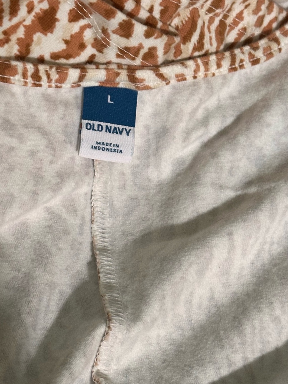 Old Navy Large Sleeveless Peach Print A-Line Midi Dress - Picture 7 of 12